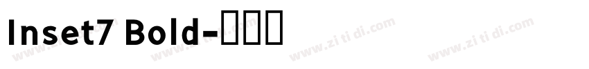 Inset7 Bold字体转换